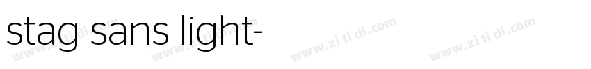 stag sans light字体转换